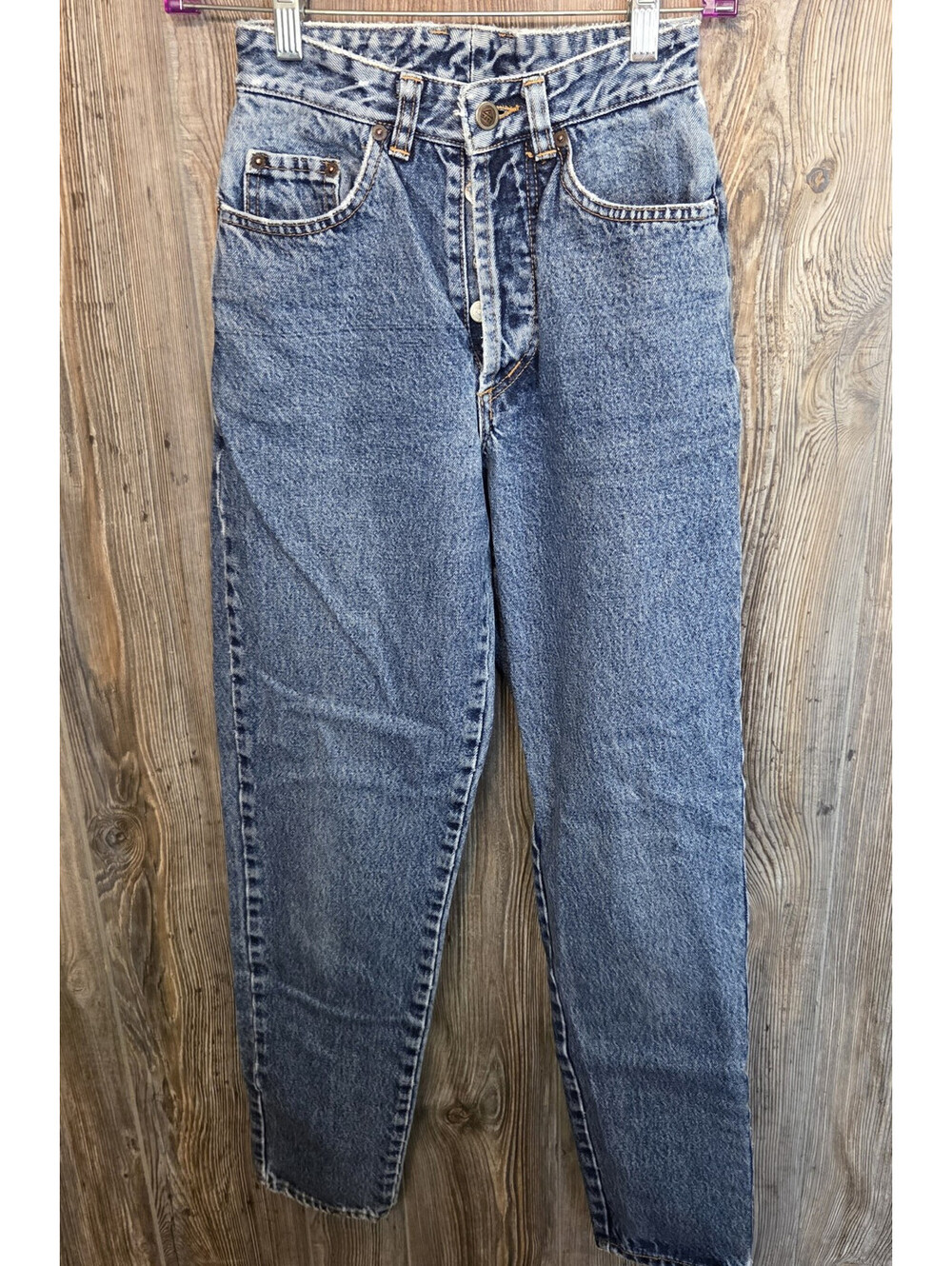 Vintage 80's Pepe Denim Blue Jeans "Elsa" High-Rise Tapered Mom Button Fly